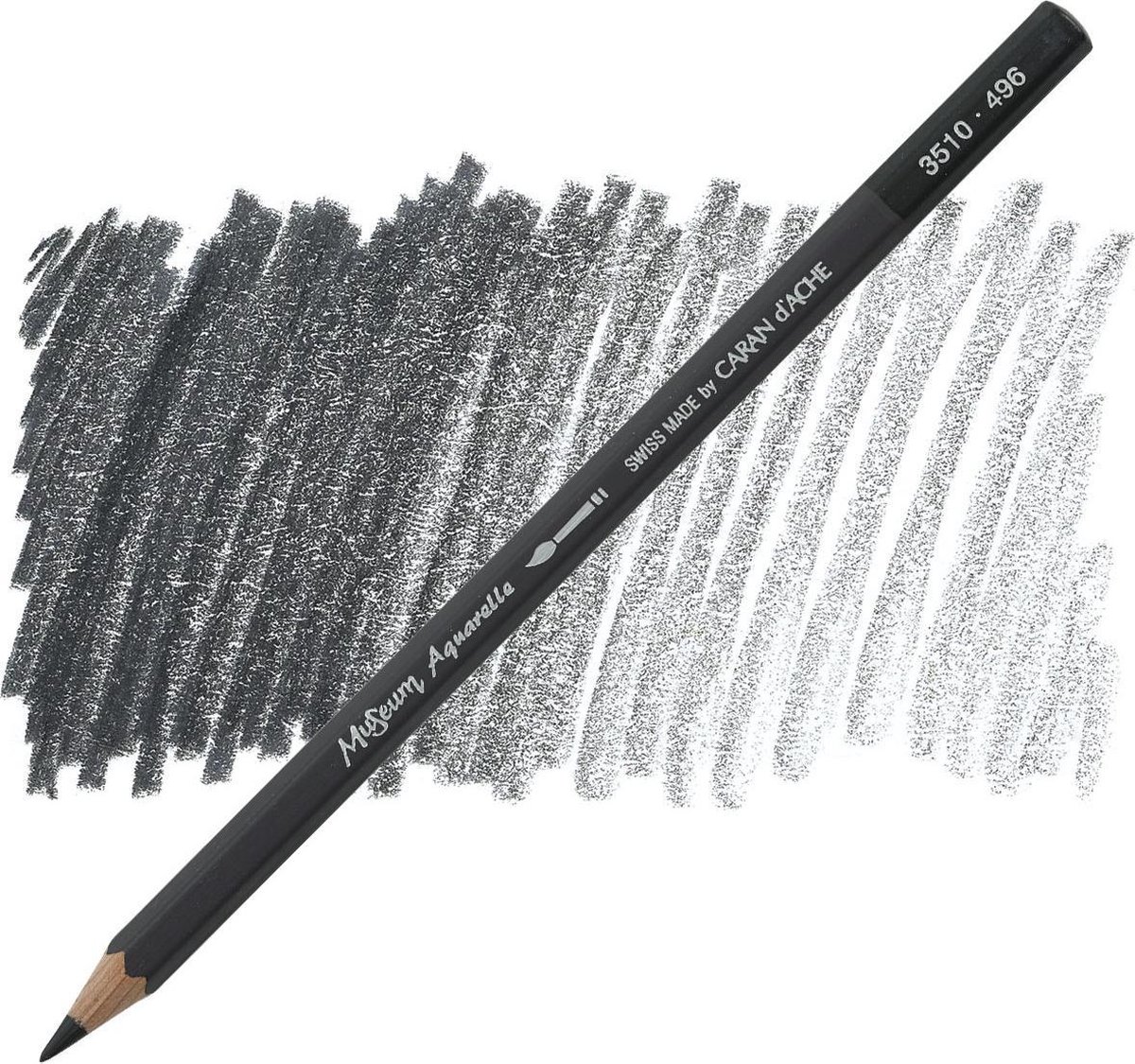 Caran dache Museum Aquarelle Potlood - Ivory Black (496)